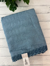 NetKota Hakoba saree with lace border MS6713 - DuskyBlue