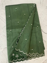 Cutwork Semi tussar saree MTSS680