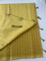 Semi silk saree with check weaving MSS8923