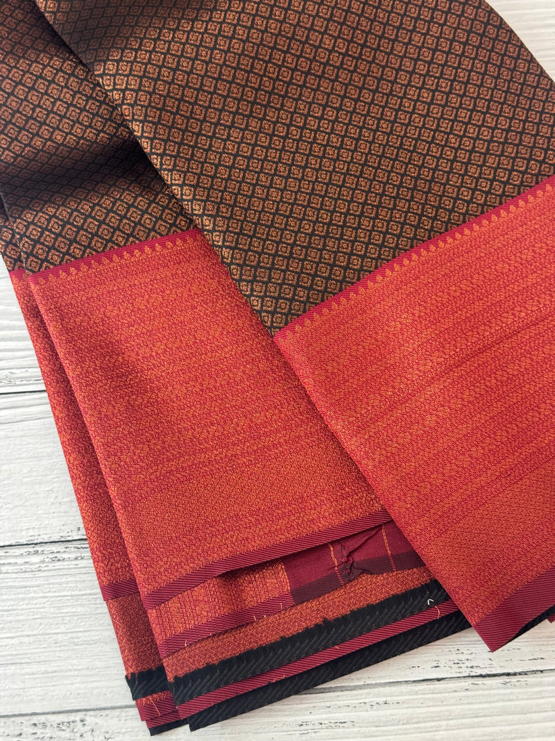 Brocade semi silk saree MS67443