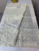 Tissue Organza Applique work saree MS15203