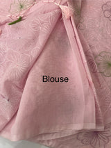 Mul chanderi saree with embroidery - MS1427 LightPink