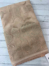 Organza saree with tissue applique work MS5081- Pastel DuskyPeach