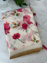 Semi linen saree with digital prints  MLS8765 (3)