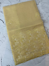 Soft Tissue kota embroidery saree MSK4660 Yellow