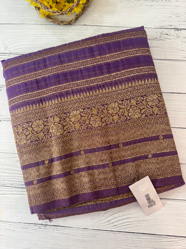 Semi banarasi Khaddi Georgette saree - MS1499 DarkLavender