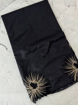 Organza saree with embroidery borders MOS4765 Black