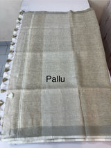 Linen cotton saree with stripes MLS67