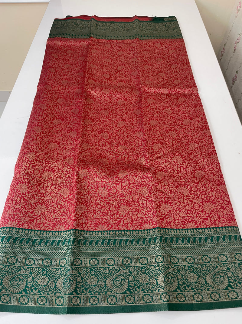 Brocade semi silk saree MS67443