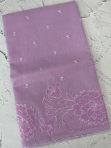 Moonga checks Applique work saree  MSM876