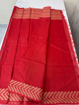 Kota staple silk saree with borders MKS786 Red