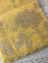 NetKota saree with tissue applique work MS15145 - PastelYellow