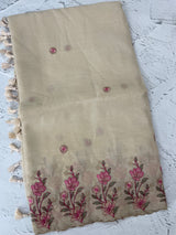 Soft crush chiffon saree with embroidery MCH390