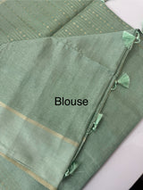 Semi silk saree with zari weaving  MSG6161 Muted SageGreen