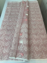 Kota cotton silk embriodery saree MS1455- Pink