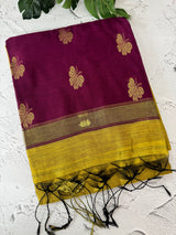 Maheshwari silk saree with zari weaving MMJ764