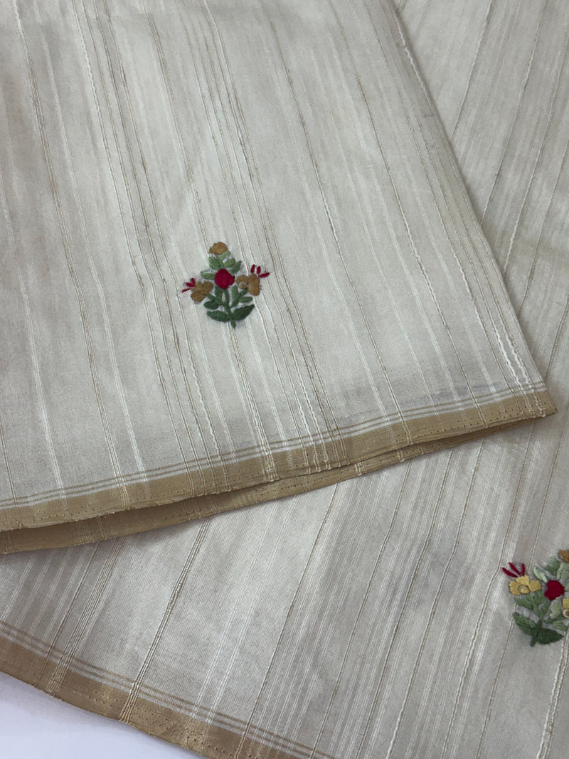 Handworked Blended tussar silk saree MS90543