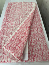 Lightweight Moonga Kota saree with prints MSH308 - White to Red