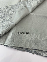 Soft kota silk saree with embriodery MS15031- Grey