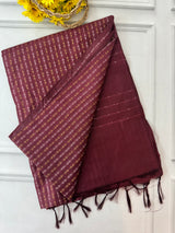 Semi tussar saree with thread work SBHMSH DarkLavender