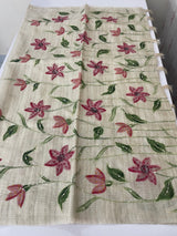 Silky kota saree with kanta work and french knots MSK4389