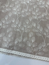 Kota cotton silk embriodery saree MS1455- Pastel brown