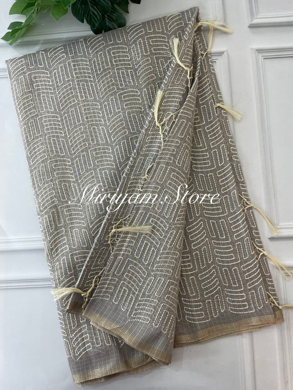 Tissue silk saree MTTS73 DustyLavender