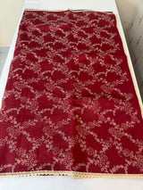 Blended tussar silk saree with embroidery- MSH158 MaroonRed