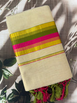 Kerala Golden tissue saree