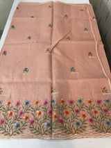 Silky kota embroidery saree MSK4333 - PastelPeach