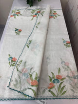 NetkKota saree with handpainting and embroidery MS7833