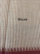 Blended tussar saree with cross embriodery - MSH1456