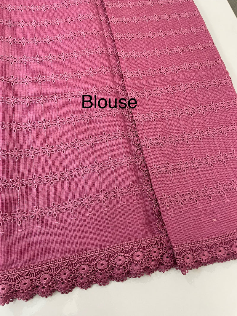 NetKota Hakoba saree with lace border MS6713