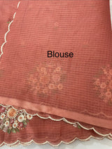 Kota checks saree with embroidery MS7645