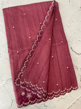 Cutwork Semi tussar saree MTSS680