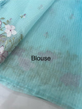 Netkota embriodery saree MS1494 LightBlue