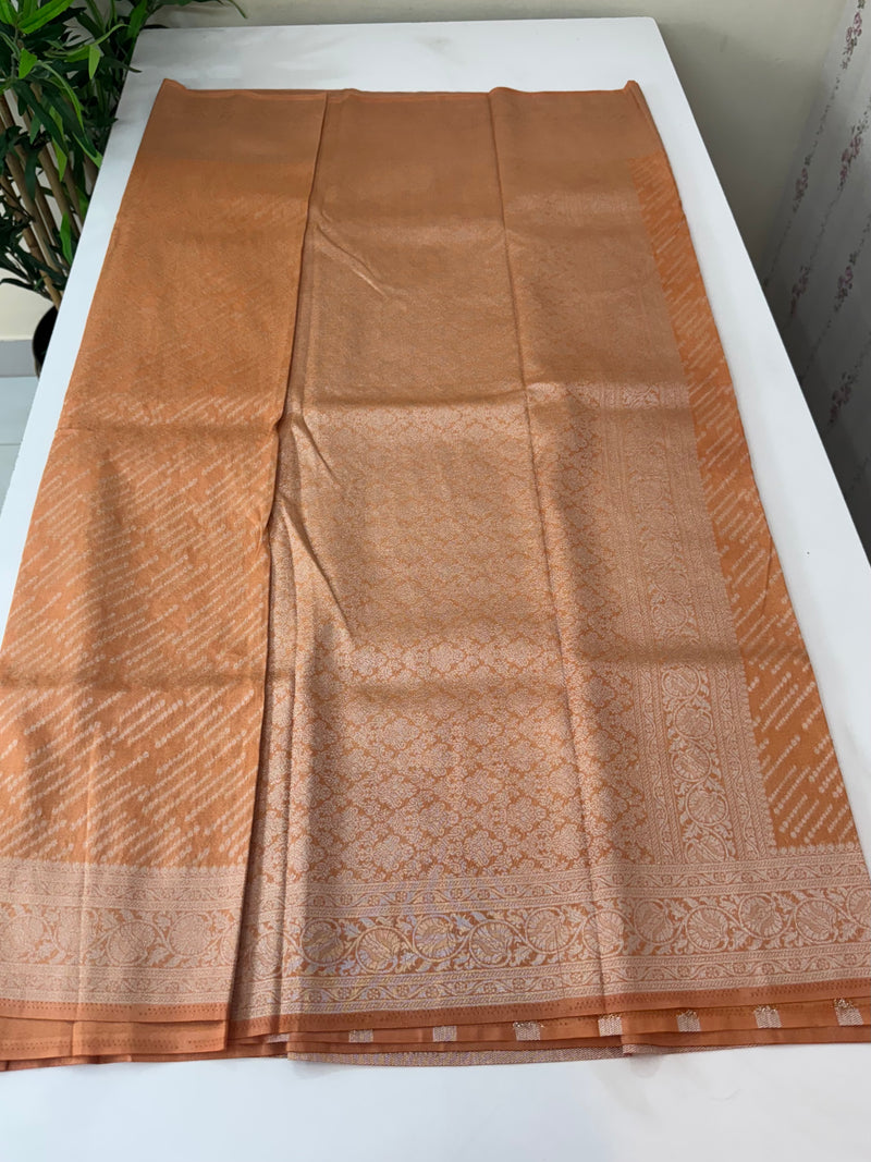 Soft chiffon Georgette saree - MS13321 Peach