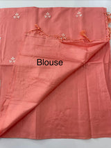Butter silk saree with embroidery MTS569