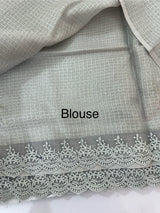 Silky kota embroidery saree MSK4359 Grey