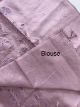 Tussar finish soft silk saree with thread embroidery MTS569