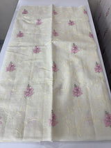 Netkota embriodery saree MS1495 Warm Ivory