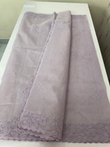Moonga checks saree with Net Applique borders  MSH157 Lavender