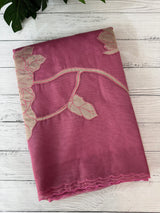 Organza saree with tissue applique work MK62 -