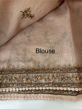 Soft kota silk saree with embroidery MS16429 - LightPeach