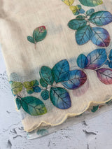 Printed Semi linen saree MLS7850 (1)- Cream