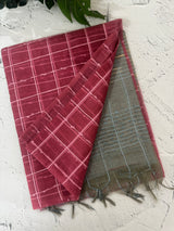 Semi Organza saree with checks - MSD634 (5)