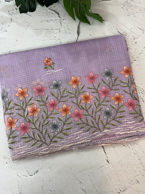 Silky kota embroidery saree MSK4333 - Lavender