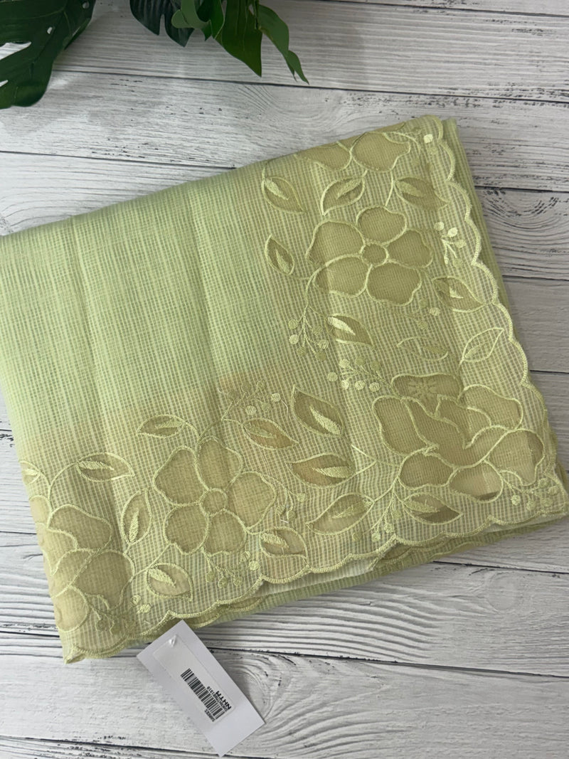 Soft kota silk saree with applique work MS85432