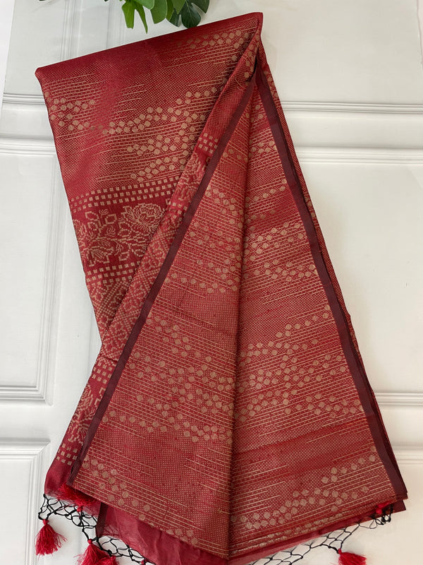 Brocade semi silk saree MSSF148