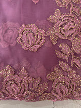 Soft Crush Organza-Chiffon saree with embroidery and cutdana work - MOS5785